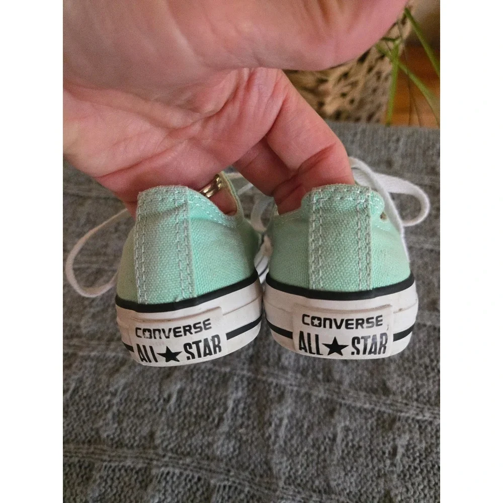CONVERSE Chuck Taylor All Star Low Top Mint Green Kids Sneakers SIZE 12
